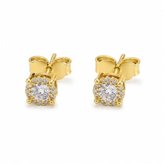 Pendientes Idee Preziose dal 1987 in Oro amarillo Zircone IP.OK18G/183 - IP.OK18G/183